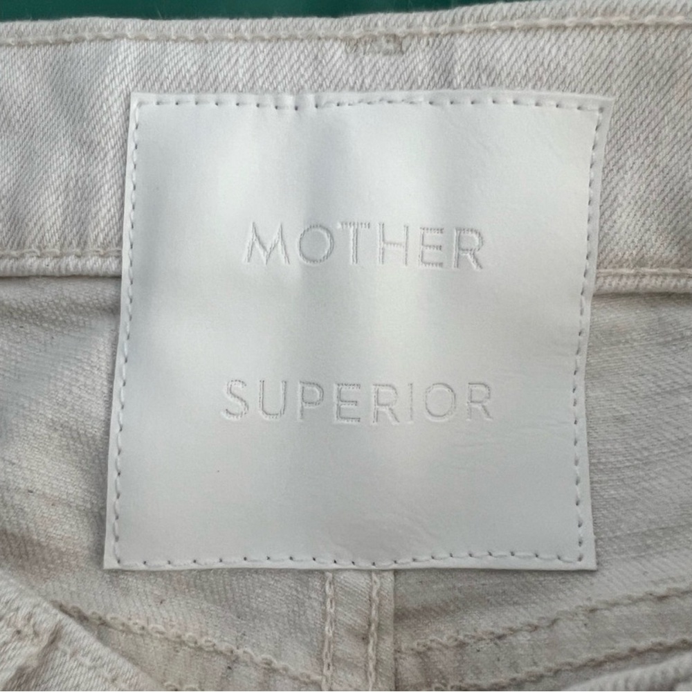 NWT MOTHER 25 Women's Rambler Zip Cream White Jeans - Picture 7 of 10